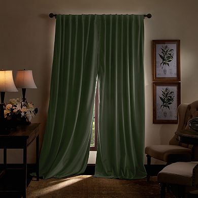 Martha Stewart Lucca Velvet Backtab 2 Window Curtain Panels