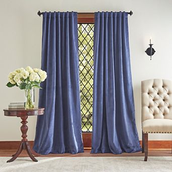 Martha Stewart Lucca Velvet Blackout 2 Window Curtain Panels