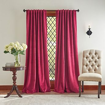 Martha Stewart Lucca Velvet Blackout 2 Window Curtain Panels