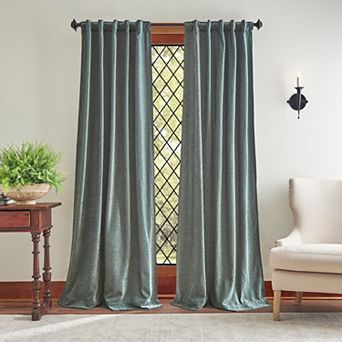 Martha Stewart Naples Chenille Backtab 2 Window Curtain Panels