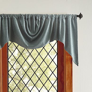 Martha Stewart Naples Chenille Rod Pocket Top Window Valance