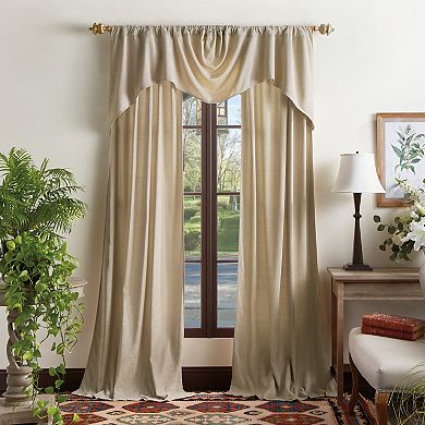 Martha Stewart Naples Chenille Rod Pocket Top Window Valance