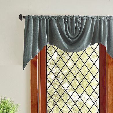 Martha Stewart Naples Chenille Rod Pocket Top Window Valance