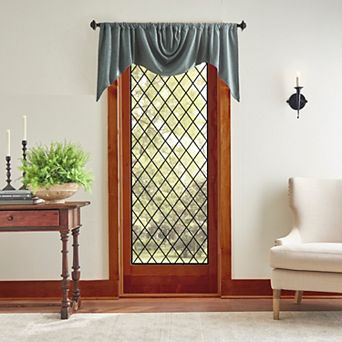 Martha Stewart Naples Chenille Rod Pocket Top Window Valance