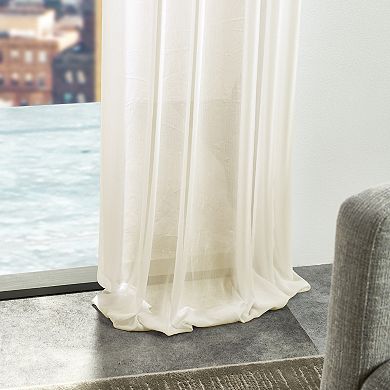 Martha Stewart Glacier Sheer Poletop 2 Window Curtain Panels