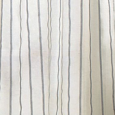 Martha Stewart Laguna Stripe Tie Tab Tier & Valance Window Curtain Panels