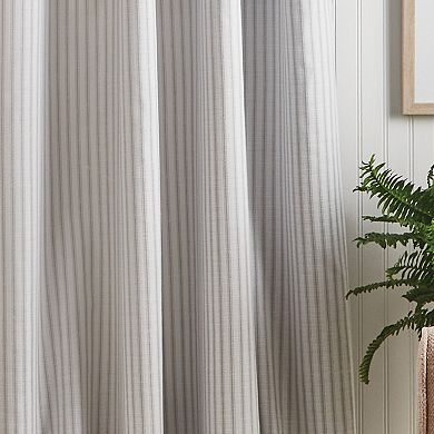 Martha Stewart Ticking Stripe Backtab 2 Window Curtain Panels