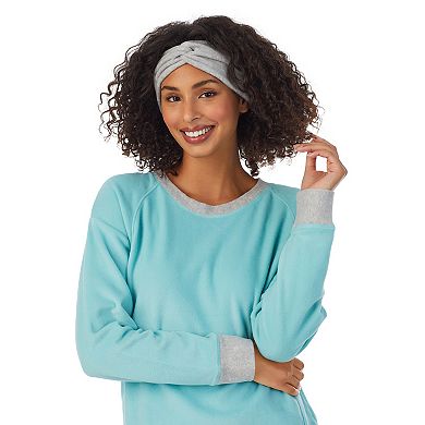 Petite Cuddl Duds® 3-pc. Stretch Fleece Long Sleeve Pajama Top, Pajama Pants & Headband Set
