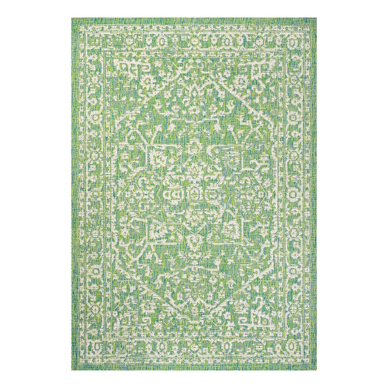 Malta Boho Indoor/Outdoor Rug, Green, 9X12 Ft