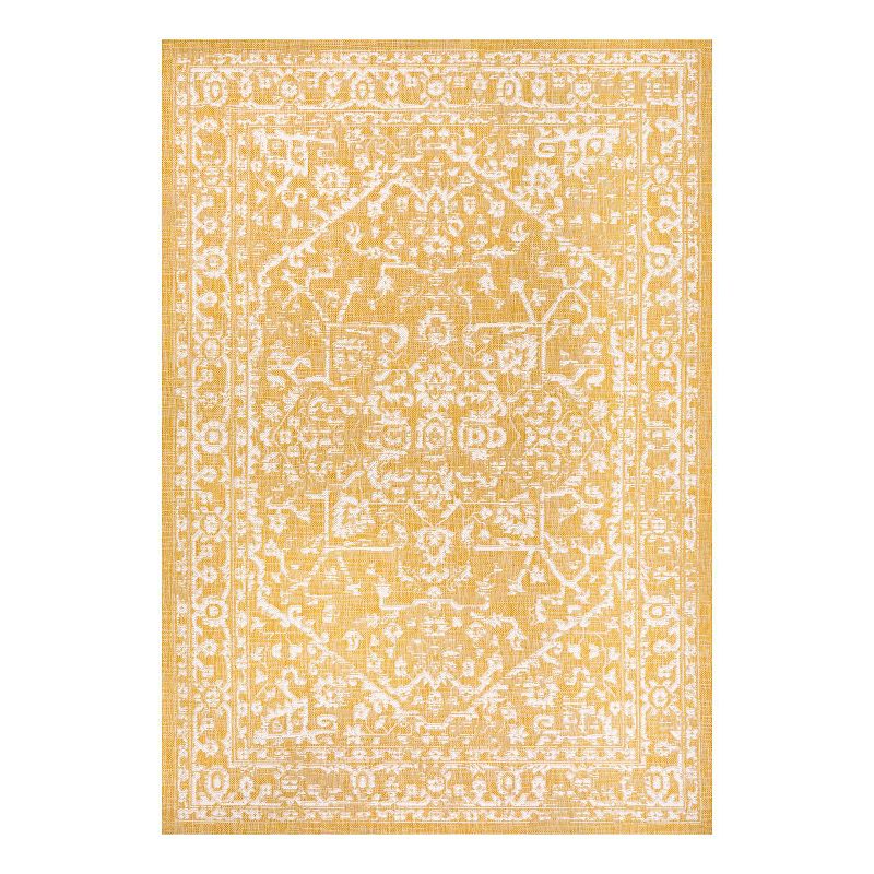 Malta Bohemian Medallion Textured Weave Indoor/Outdoor Area Rug