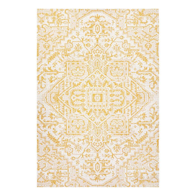 Estre Boho Indoor/Outdoor Rug, Yellow, 3X5 Ft