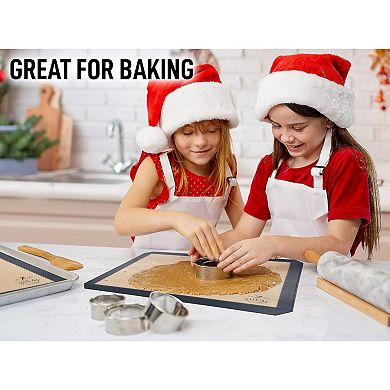 Zulay Kitchen 2-Pack Silicone Baking Mat Sheet Set