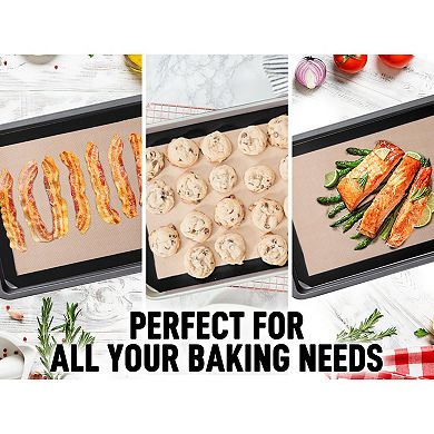 Zulay Kitchen 2-Pack Silicone Baking Mat Sheet Set