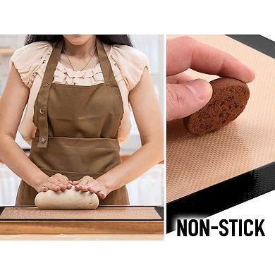 Zulay Kitchen 2-Pack Silicone Baking Mat Sheet Set