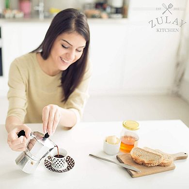 Italian Espresso Maker - Curved Handle