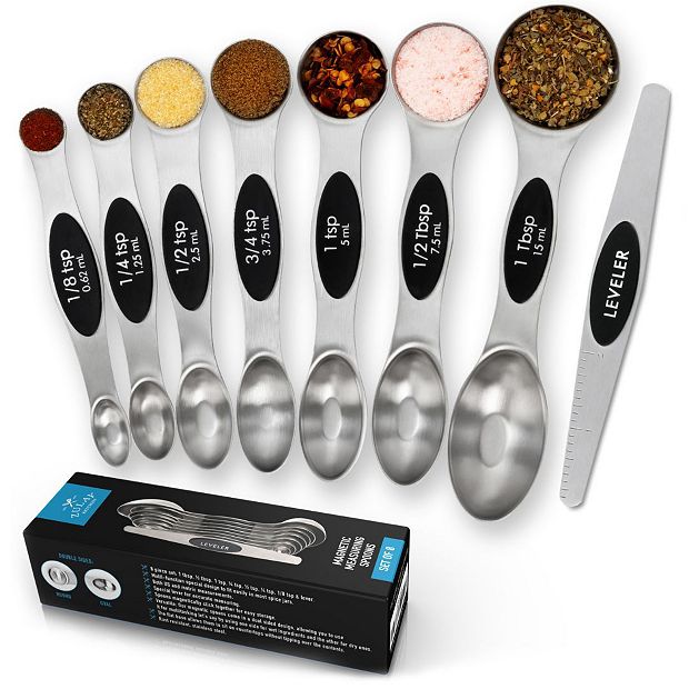 Measure Spoon U-key 9sets: 1/16 ,1/8,1/4, 1/3,1/2,3/4,1tsp; 1/2,1tbsp