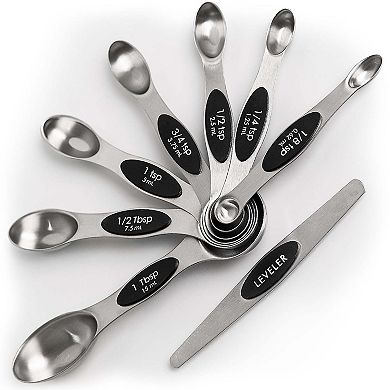 Zulay Kitchen Magnetic Measuring Spoons with Leveler