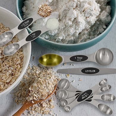 Zulay Kitchen Magnetic Measuring Spoons with Leveler