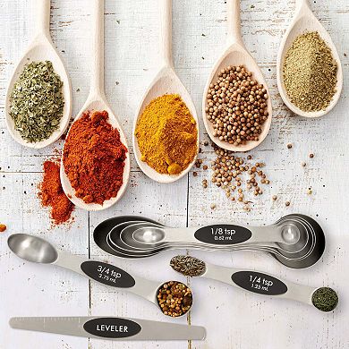 Zulay Kitchen Magnetic Measuring Spoons with Leveler