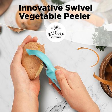 Zulay Premium Vegetable Swivel Peeler with Razor Sharp Stainless Steel Blades & Strong Handle