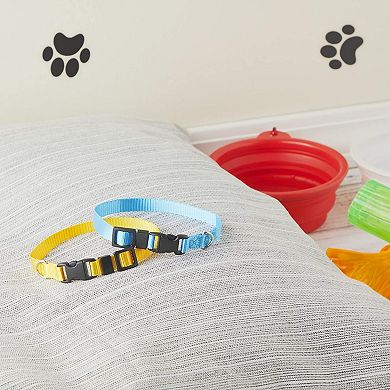 Rainbow Snap ID Collars for Small Dogs and Puppies, Adjustable (16 Pack)