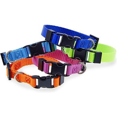 Rainbow Snap ID Collars for Small Dogs and Puppies, Adjustable (16 Pack)
