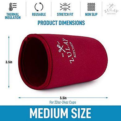 Zulay Kitchen (22oz to 24oz) Reusable Iced Coffee Sleeve