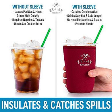Zulay Kitchen (22oz to 24oz) Reusable Iced Coffee Sleeve