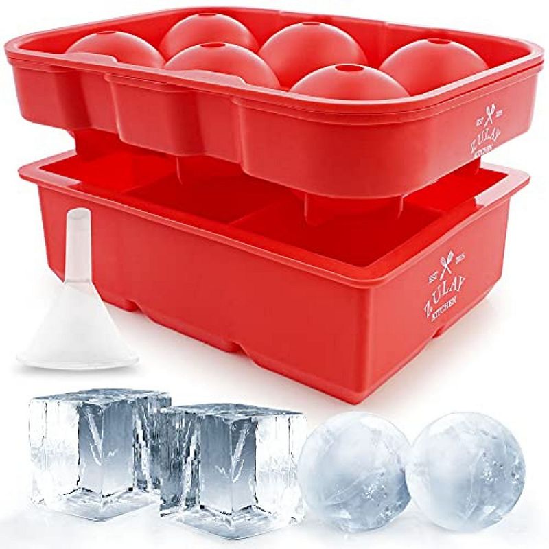 Chef Buddy Ice Cube Trays with Lids (Set of 2)
