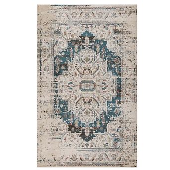 SUPERIOR Marquis Modern Farmhouse Medallion Indoor Area Rug