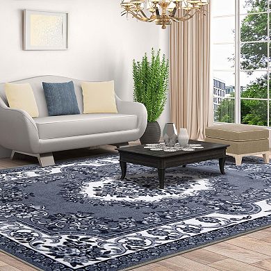 SUPERIOR Seraphina Traditional Floral Non-Slip Indoor Area Rug