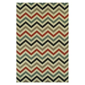 SUPERIOR Chevron Zig-Zag Indoor/Outdoor Area Rug