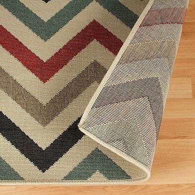 SUPERIOR Chevron Zig-Zag Indoor/Outdoor Area Rug