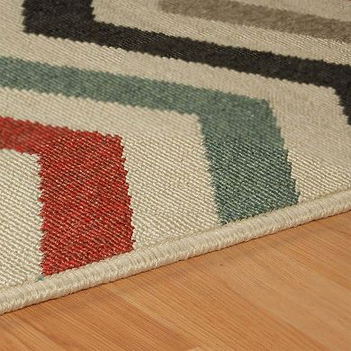 SUPERIOR Chevron Zig-Zag Indoor/Outdoor Area Rug