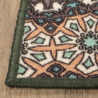 SUPERIOR Evaline Medallion Non-Slip Outdoor Area Rug