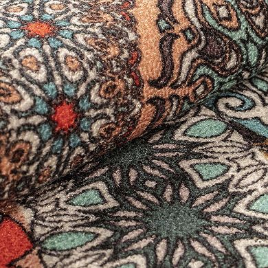 SUPERIOR Evaline Medallion Non-Slip Outdoor Area Rug