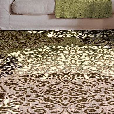 SUPERIOR Hedena Traditional Non-Slip Geometric Floral Indoor Area Rug