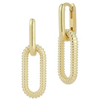 Sunkissed Sterling Twist Link Drop Earrings