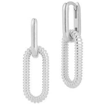 Sunkissed Sterling Twist Link Drop Earrings