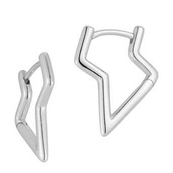 Sunkissed Sterling Dagger Huggie Hoop Earrings