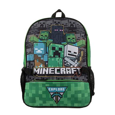 Kids Minecraft 5-Piece Backpack Set Set