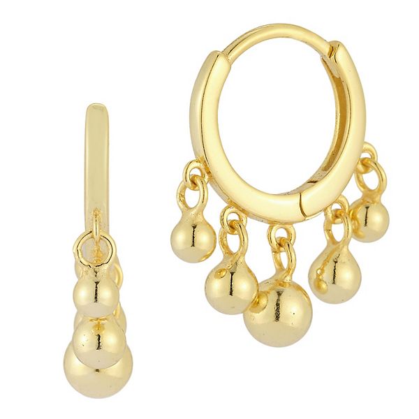 Sunkissed Sterling Graduated Bubble Huggie Hoop Earrings