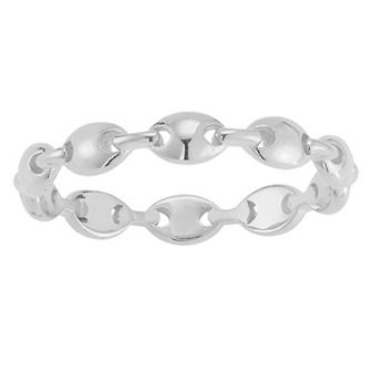 Sunkissed Sterling 14k Gold Over Silver Mariner Link Ring