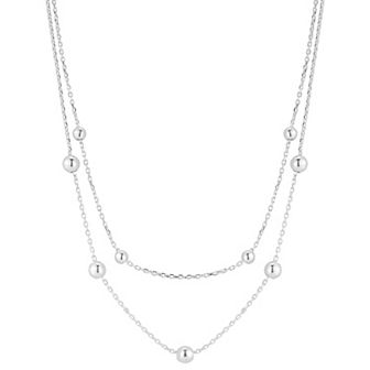 Sunkissed Sterling Bubble Double Layer Necklace