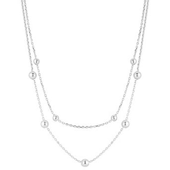 Sunkissed Sterling Bubble Double Layer Necklace