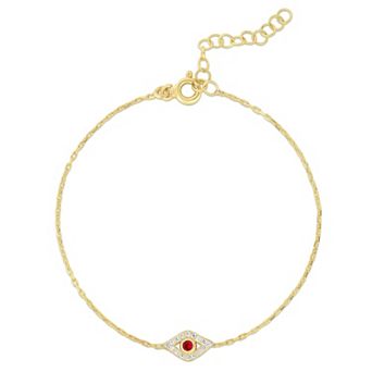 Sunkissed Sterling Cubic Zirconia Eye Bracelet