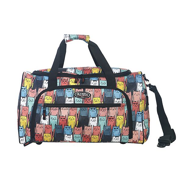 Olympia 21-Inch Printed Weekender Duffel Bag - Cat