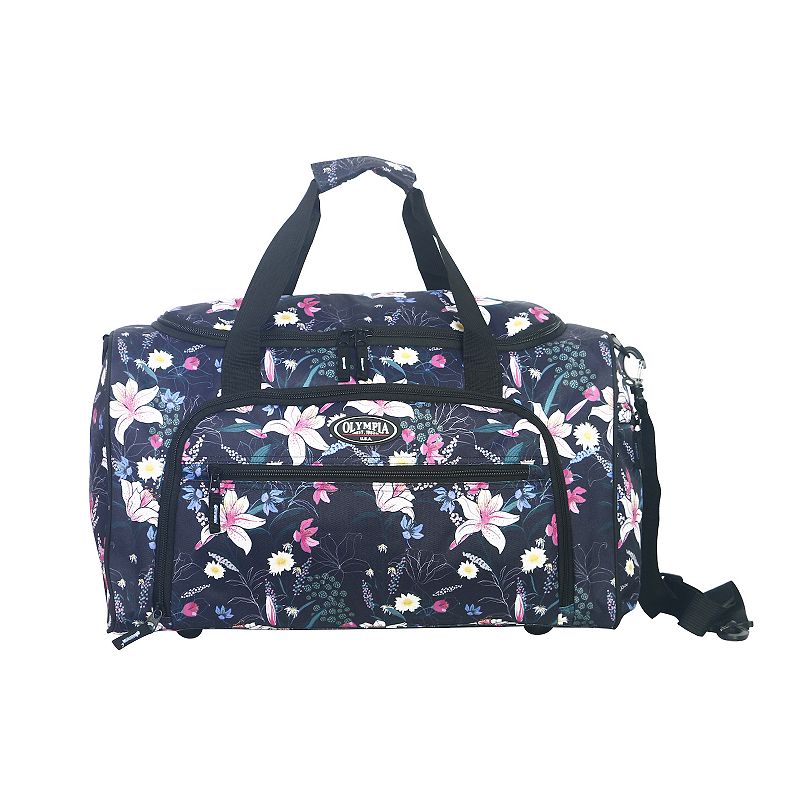 Olympia 21-Inch Printed Weekender Duffel Bag, Size: 21 Carryon, Rhododendron