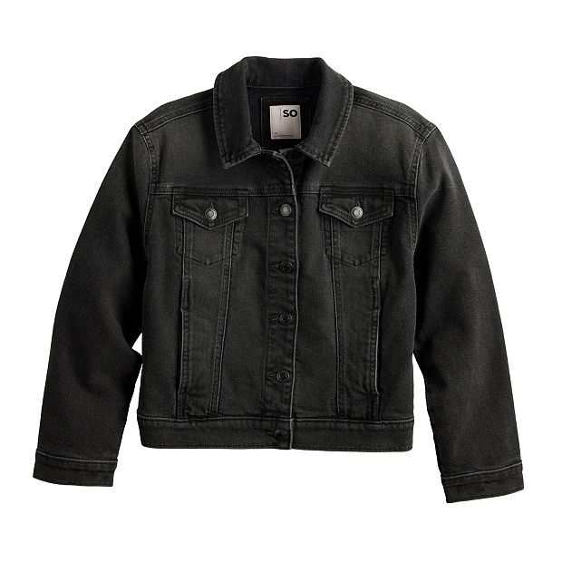 Kohls black denim on sale jacket