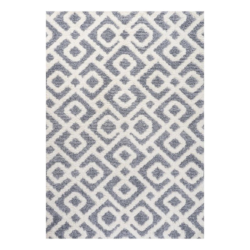 Astrid High-Low Multi Rug, Grey, 5X8 Ft